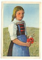 WEHNTAL (Bezirk Dielsdorf) Wehntaler Mädchen - Künstler-AK