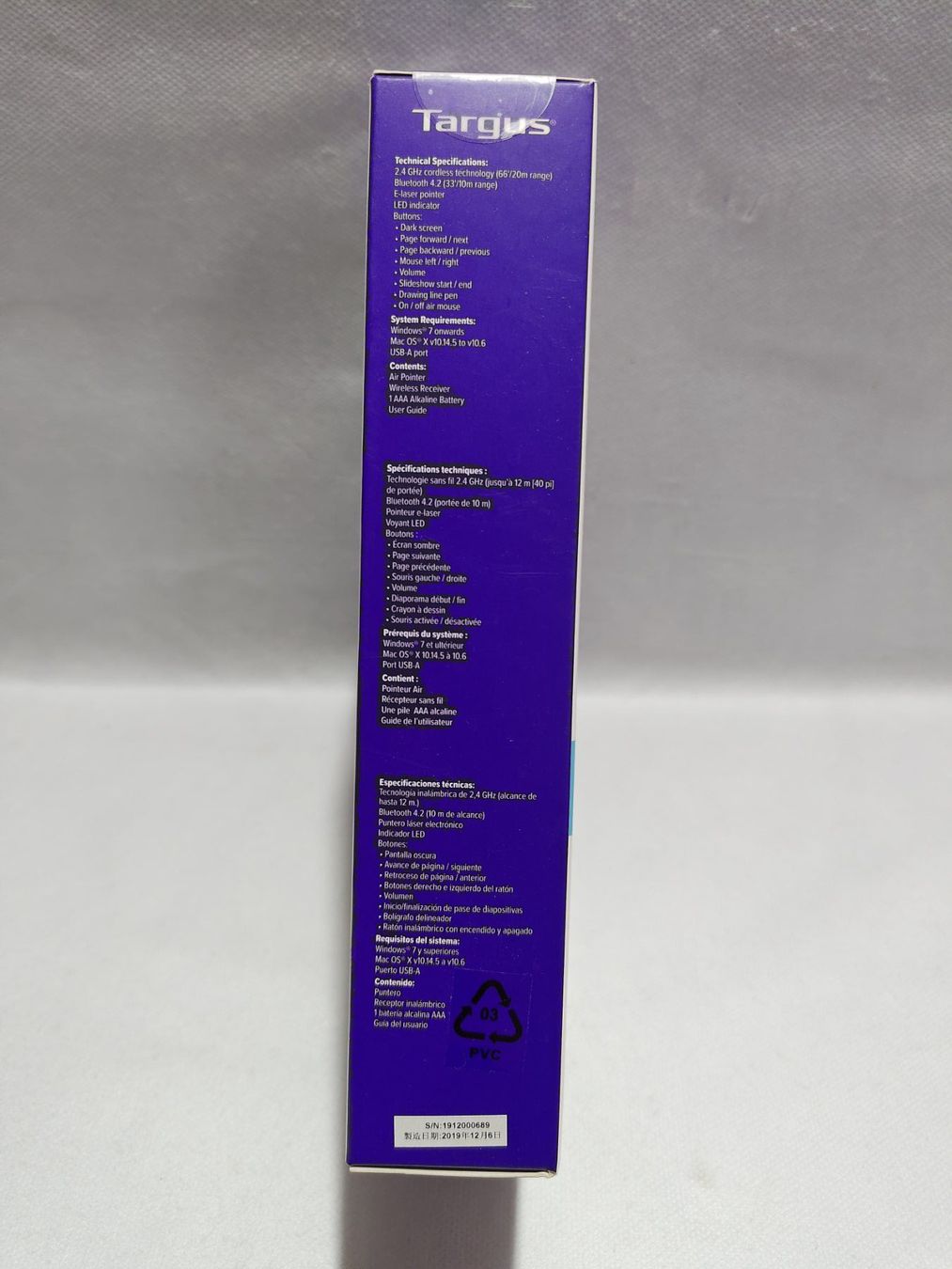 Fernbedienungen: Targus P38 Air Pointer Télécommande de présentation – Neu und originalverpackt aus Courtemaîche von Atelier.tech-Market 2