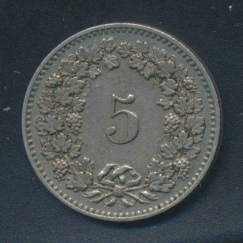Tutti le monete: 5 Rp. 1887 ss+ – Usato da Roggwil BE venduto da Stampdealer3