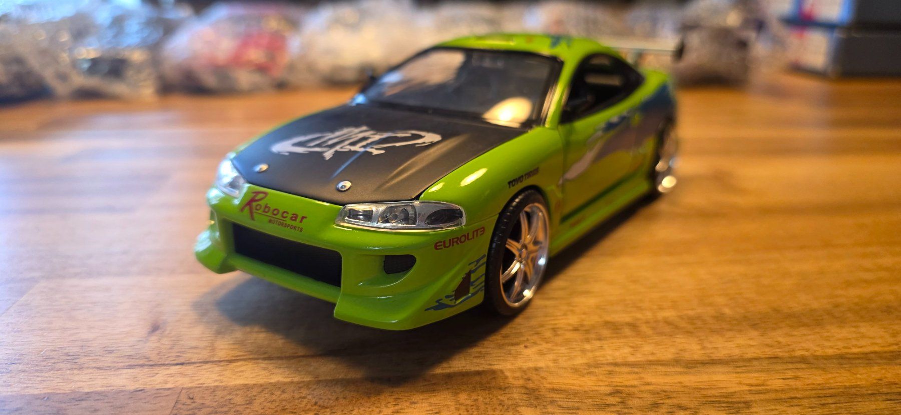 Mitsubishi Modellautos: Modellauto 1995 Mitsubishi Eclipse Grün 1/24 – Gebraucht aus Hochfelden von Danizh0 2