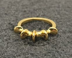 Edelstahlring 18K vergoldet, crazy "Zapfenzieher" Design