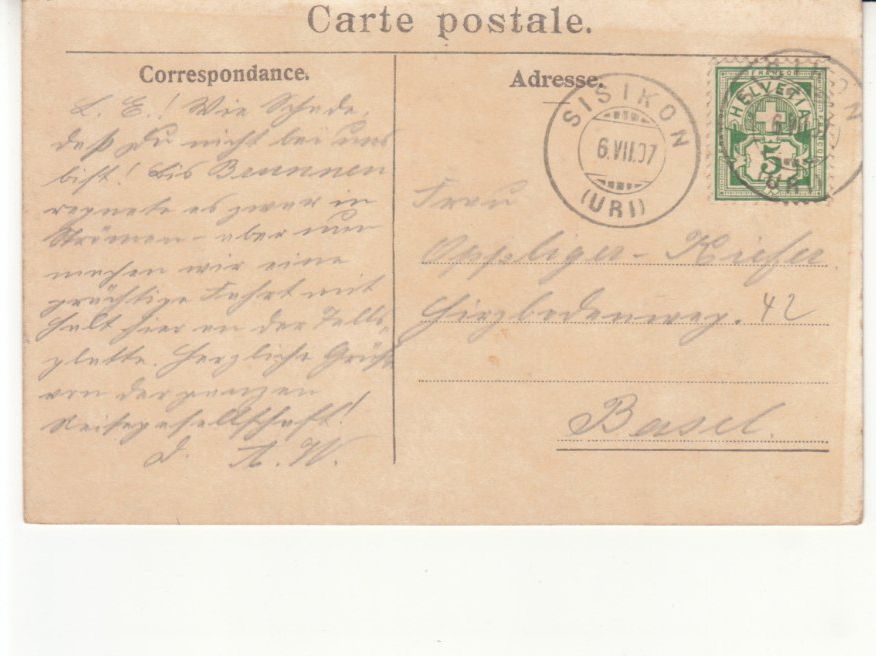 Cartoline postali: Axenstrasse 1907 mit ST Sisikon – Usato da Bürglen TG venduto da StampGraf 1