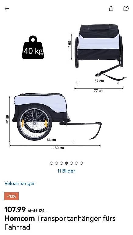 Rimorchi: Veloanhänger, Neuwertig – Usato da Sachseln venduto da AbrahamOW 2