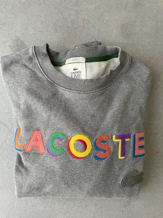 Lacoste Live Pullover grau Grösse L Unissex Logo