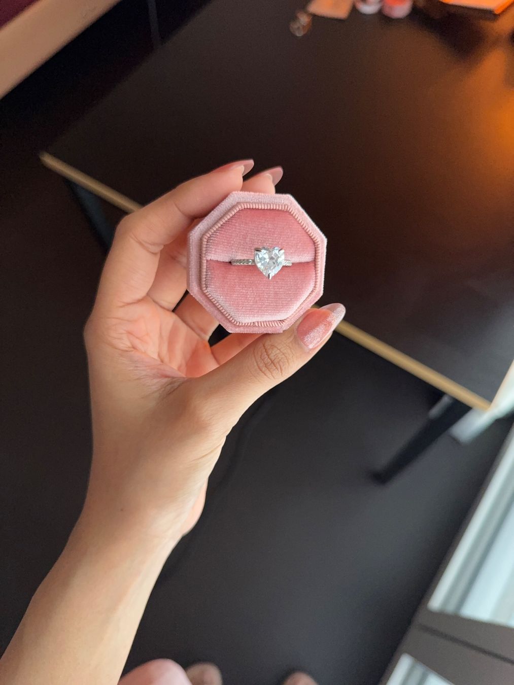 Anelli: Silver zirconia heart ring – Nuovo e nell'imballaggio originale da Zürich venduto da hal_2yzx