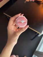 Silver zirconia heart ring