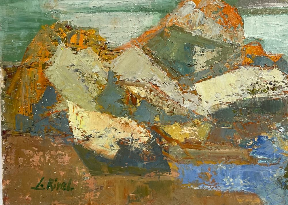 Lucie RIVEL(1910?) Meerküste Gemälde Kaufen auf Ricardo