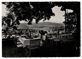 Zürich, Sonnenberg Aussichts-Restaurant, gelaufen 1953