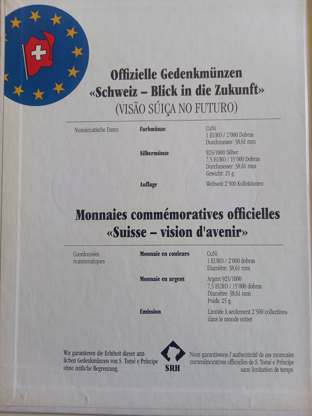 Tutti le monete: Coffret Suisse Vision d'Avenir édition limitée 2500 – Nuovo (secondo la descrizione) da Genève venduto da eti_lnc7 1
