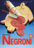Salami Negroni Vintage Werbeplakat von 1963