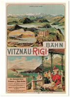 Plakat Vitznau-Rigi-Bahn 1899