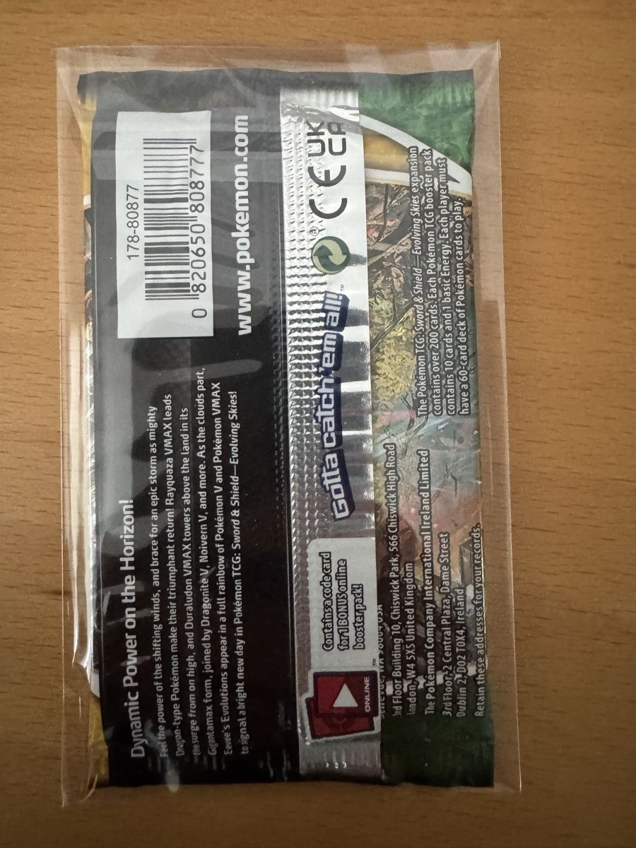Pokémon Carte collezionabili: Pokemon TCG Evolving Skies Booster Pack EN ungeöffnet – Nuovo e nell'imballaggio originale da Münchwilen TG venduto da LuckyLuc64 1