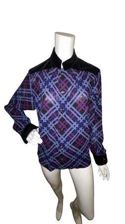 Saint Laurent Paris Bluse, Grösse 42, Vintage Herbst Look!