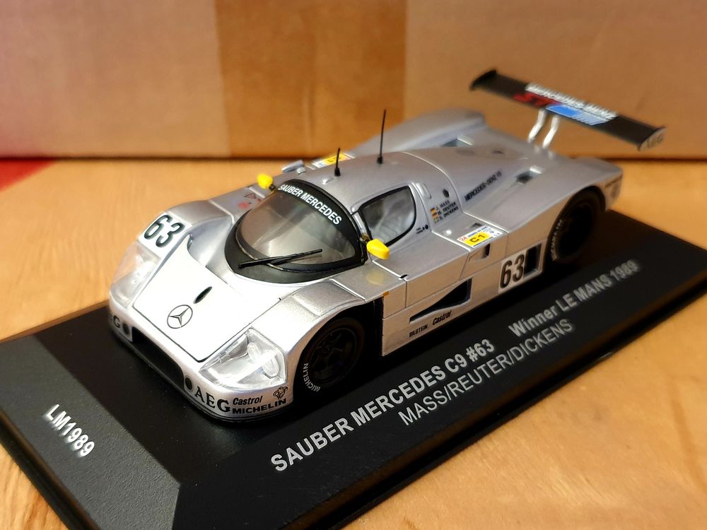 MERCEDES SAUBER C9 N°63 VQ LE MANS 1989 IXO 1/43