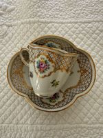 Fürstenberg Kaffeetasse mit Untertasse, Golddekor