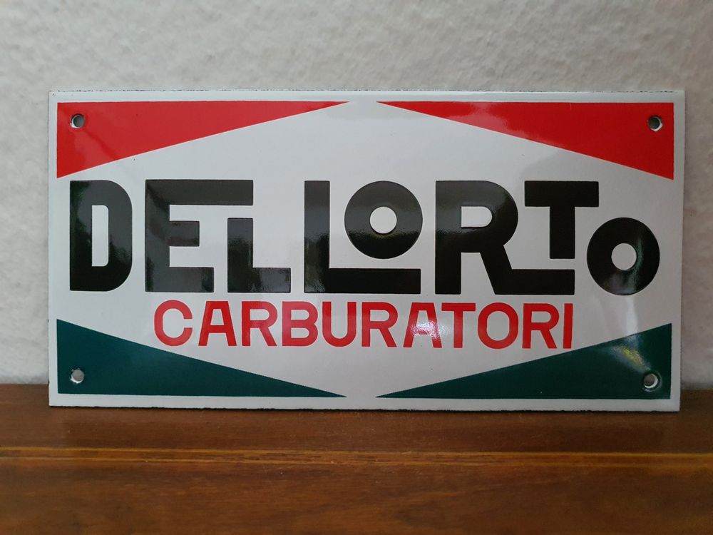 Emailschild Dellorto Carburatori Italy Emaille Schild Retro 1