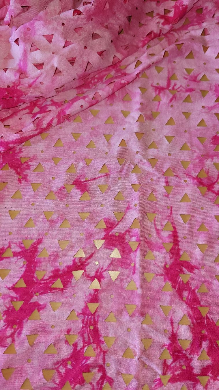 Stoffe: 2x Batik-Jersey - rosa/pink und blau – Neu (gemäss Beschreibung) aus Madiswil von fabrics 4