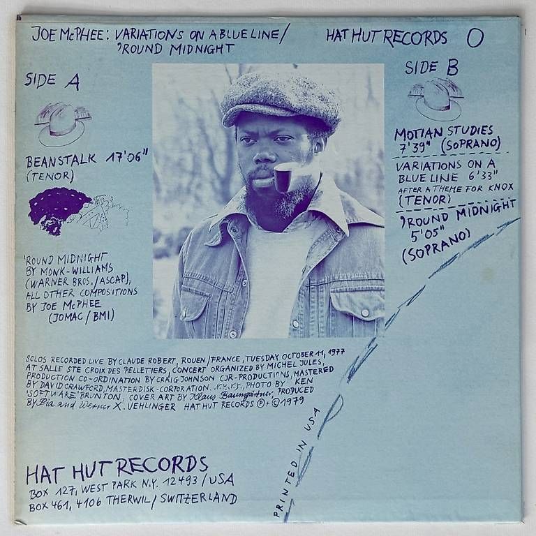 Schallplatten: Joe McPhee  Variations On A Blue Line / 'Round Midnight – Gebraucht aus Basel von dietschy77 1