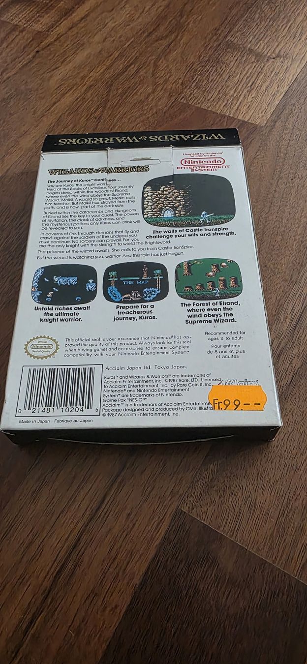Nintendo Giochi: Nintendo NES Wizards & Warriors OVP & Anleitung – Usato da Jona venduto da AntonioSposito 3