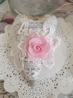 Geschenk Herz Shabby Chic Vintage Spitze Geschenk Romantik