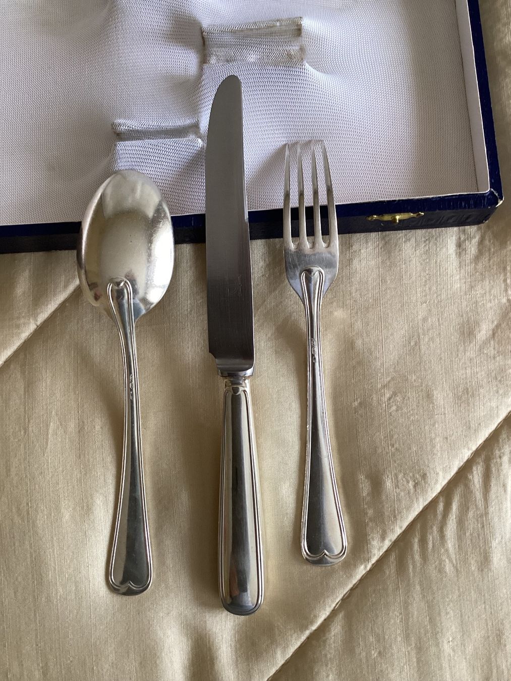 Set di posate: Vintage Silberbesteck 800 / Messer, Gabel, Löffel – Usato da Magadino venduto da sylvierosa 1