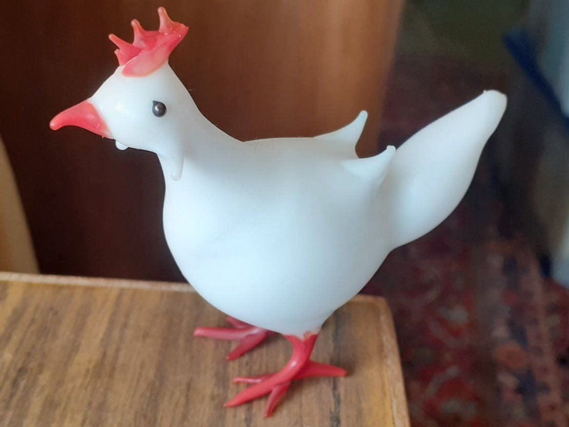 Statuette: Figur Glas Huhn Lauscha – Usato da Mörschwil venduto da antiksalon 4