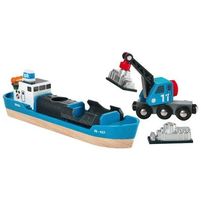 BRIO 33534 Containerschiff mit Kranwagen