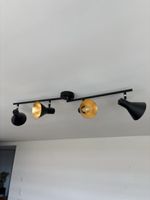 Deckenleuchte 4-flammig schwarz/gold