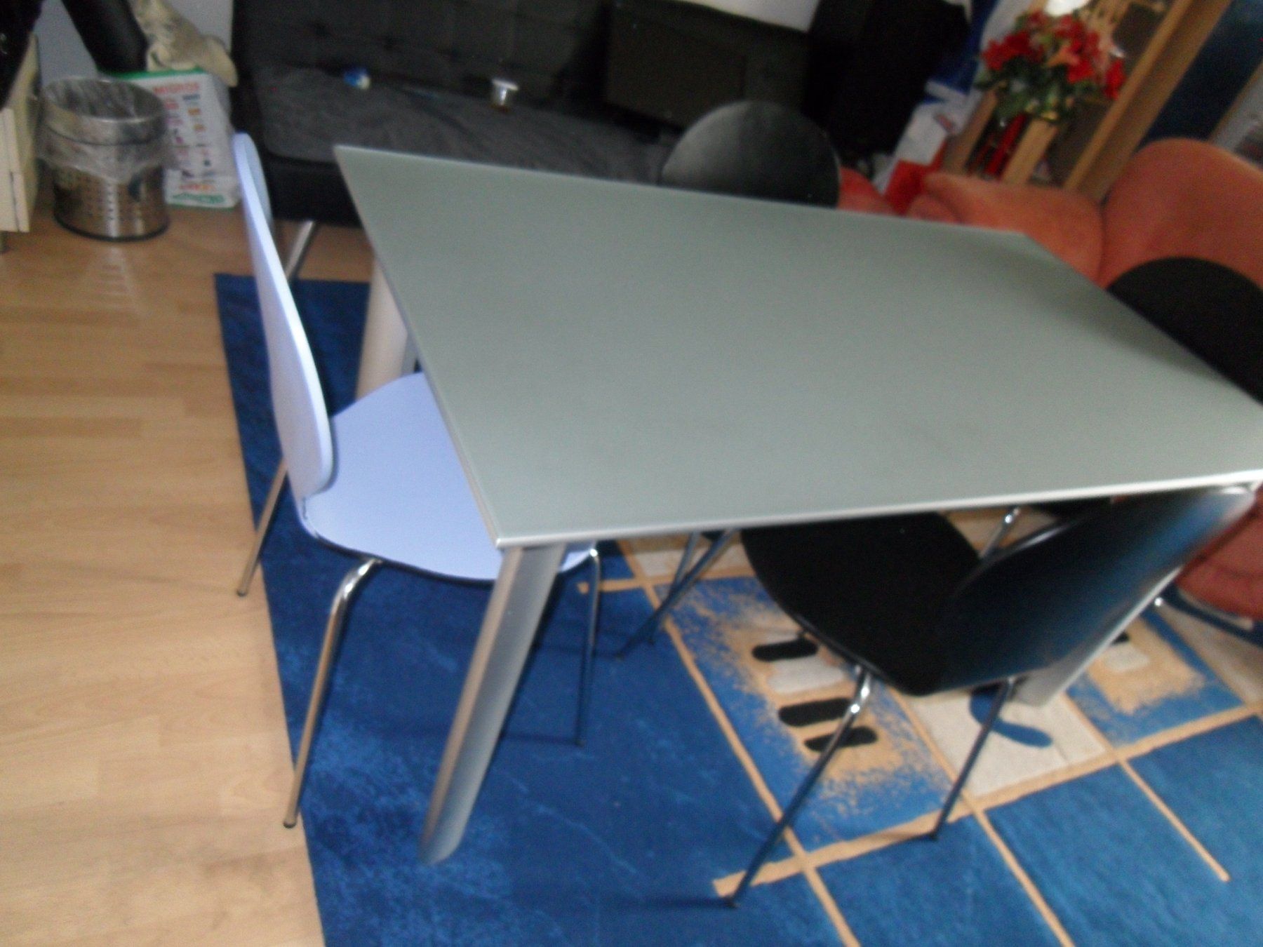 Tische: Tisch  150+80.cm/6stahl glas silfer methl – Gebraucht aus Zuchwil von t.rachel 3