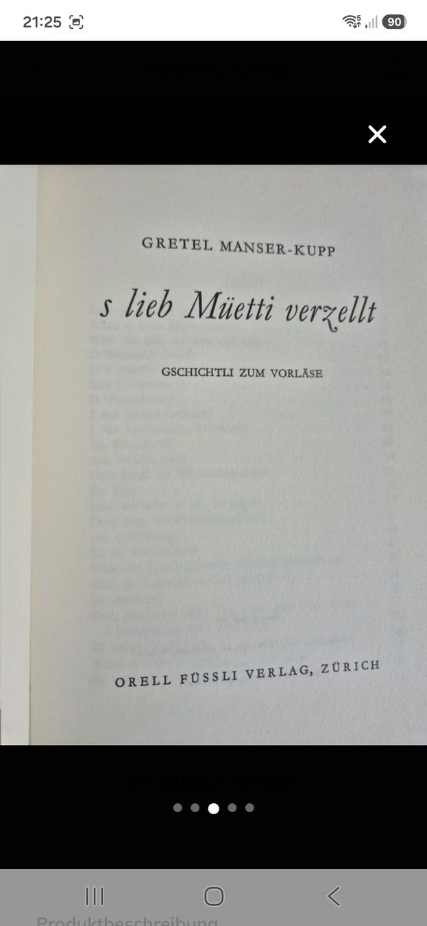 Livres: Kinderbuch 1956 – D'occasion à Villmergen par MONCHHICHI 2