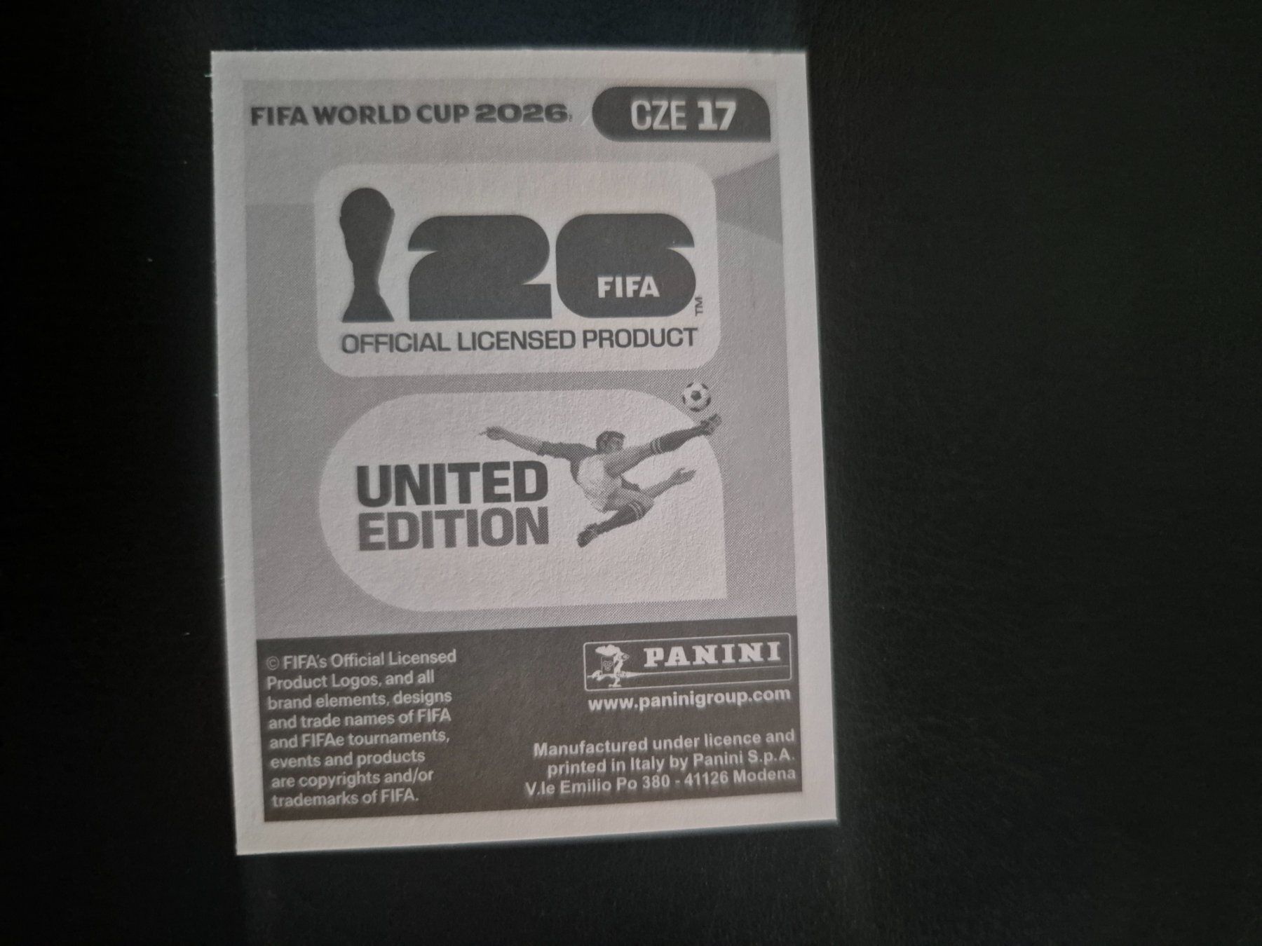 Panini Carte collezionabili: Panini WM 26 CZE 17 – Nuovo (secondo la descrizione) da Rorschacherberg venduto da AJ3108 1