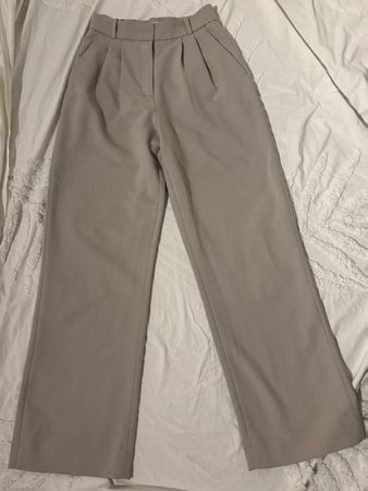 A&F Sloane tailored wide leg pants in curve love fit long