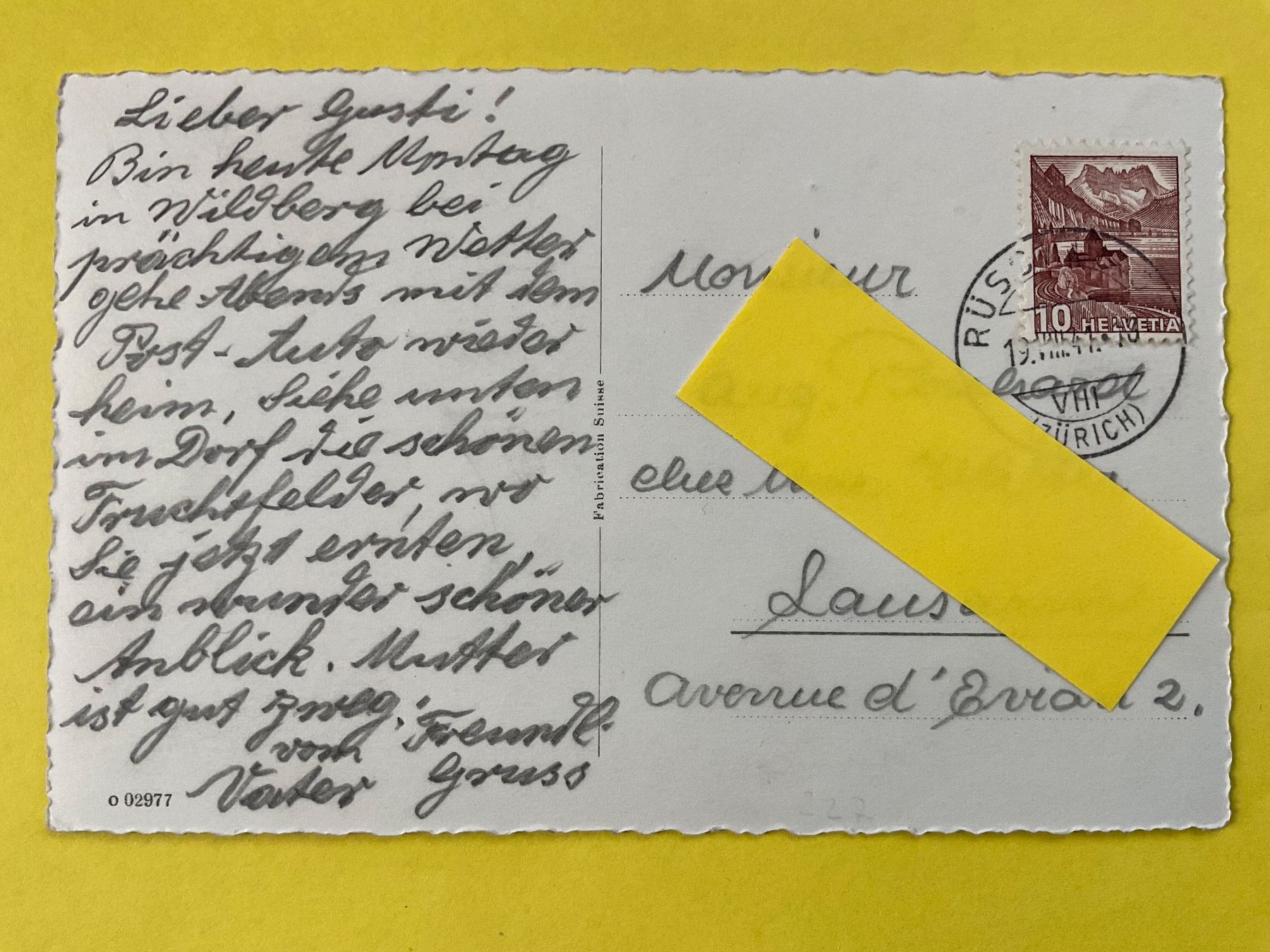 Ansichtskarten: AK Wildberg ZH – Gebraucht aus Zürich von Tolima194 1