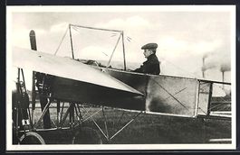 Flug-Pionier Jan Kaspara in seinem Flugz