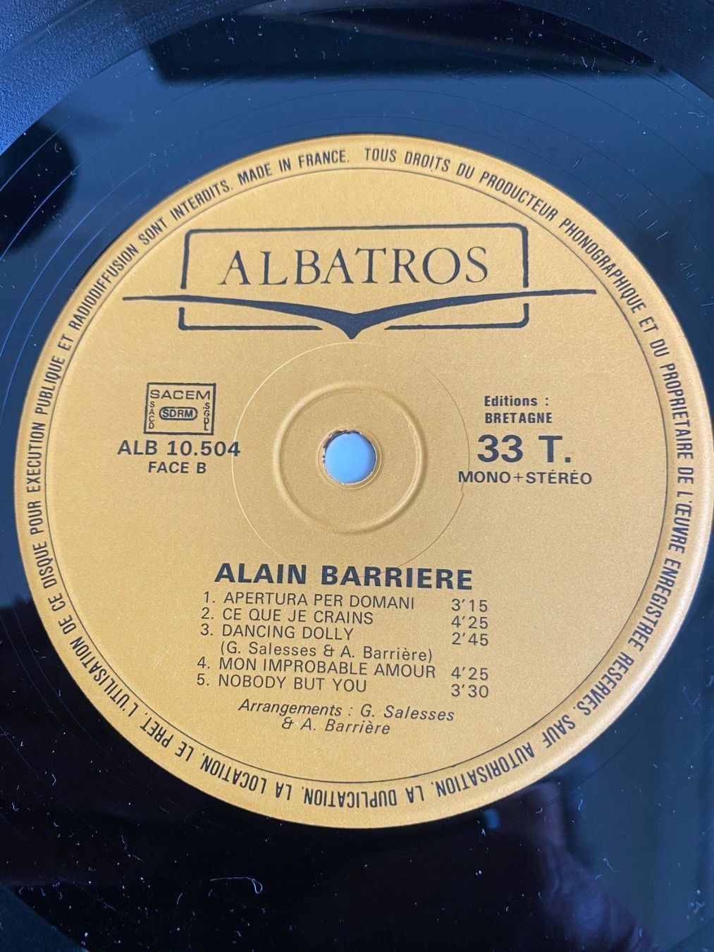 Dischi in vinile: Alain Barriere – Usato da Clarens venduto da Surcouf91 1
