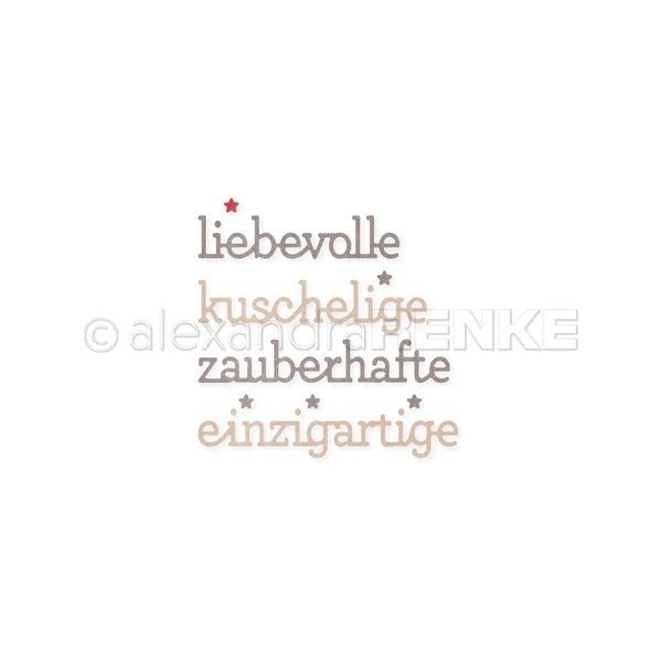 Schablonen: Stanzschablone - Wörterset Liebevolle – Neu und originalverpackt aus Thun von Rowaner 4