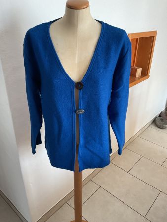 Linara gewalkte Strickjacke S ,Königsblau