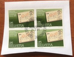 4 er Block Nr.705 mit Papier Stempel Bern   
