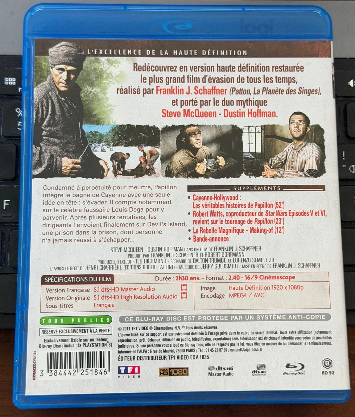 Tutti i DVDs: Papillon (1973) - Blu-ray – Usato da Semsales venduto da __Florian__ 2