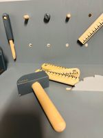 Établi enfant Flexa en bois gris avec accessoires bon état