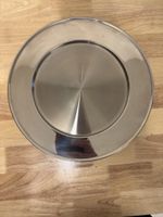 Teller Edelstahl rund 33cm Durchmesser, 4stk.