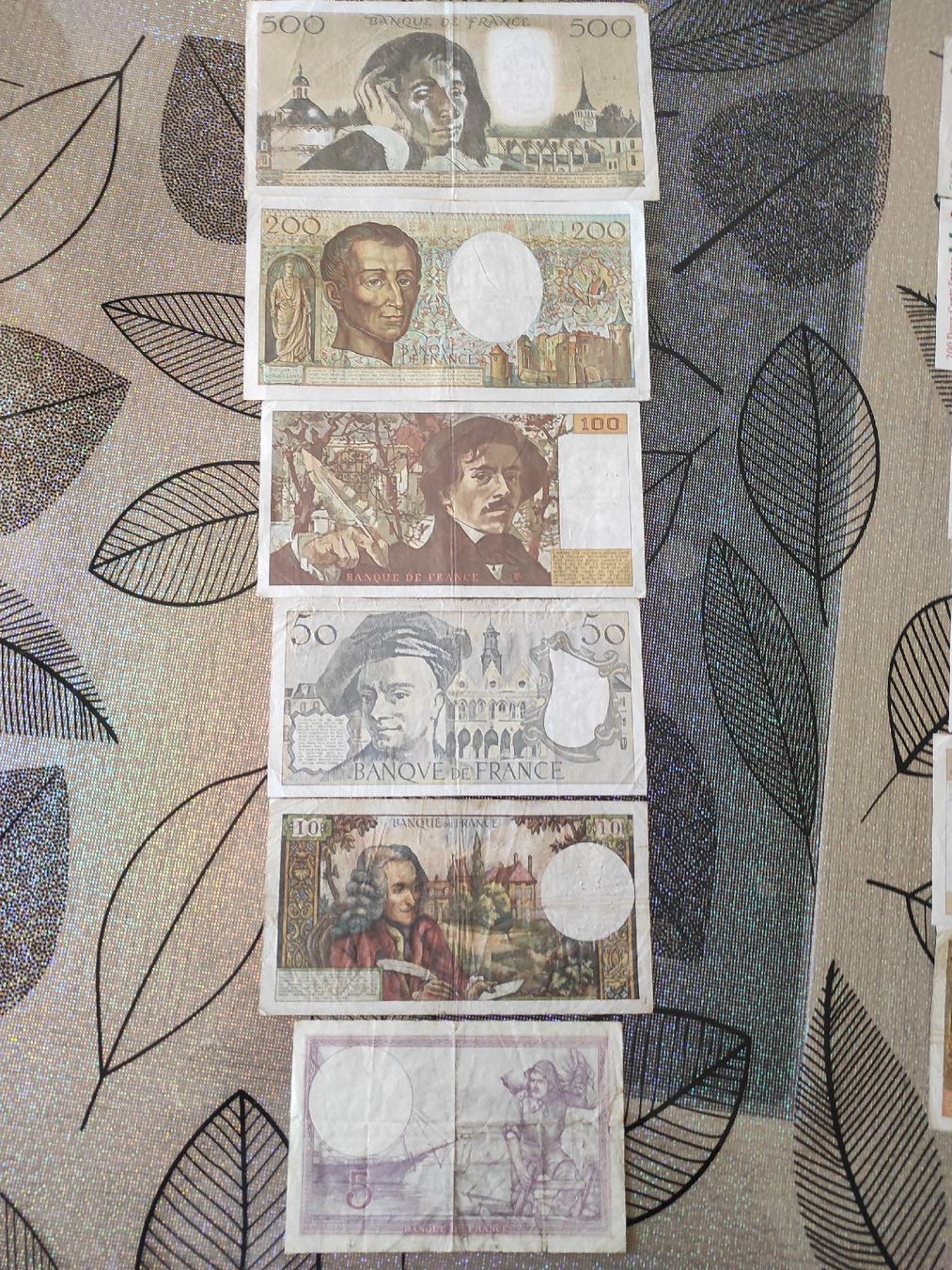 Banknoten: serie de billets françaises  – Gebraucht aus Couvet von lulul 3