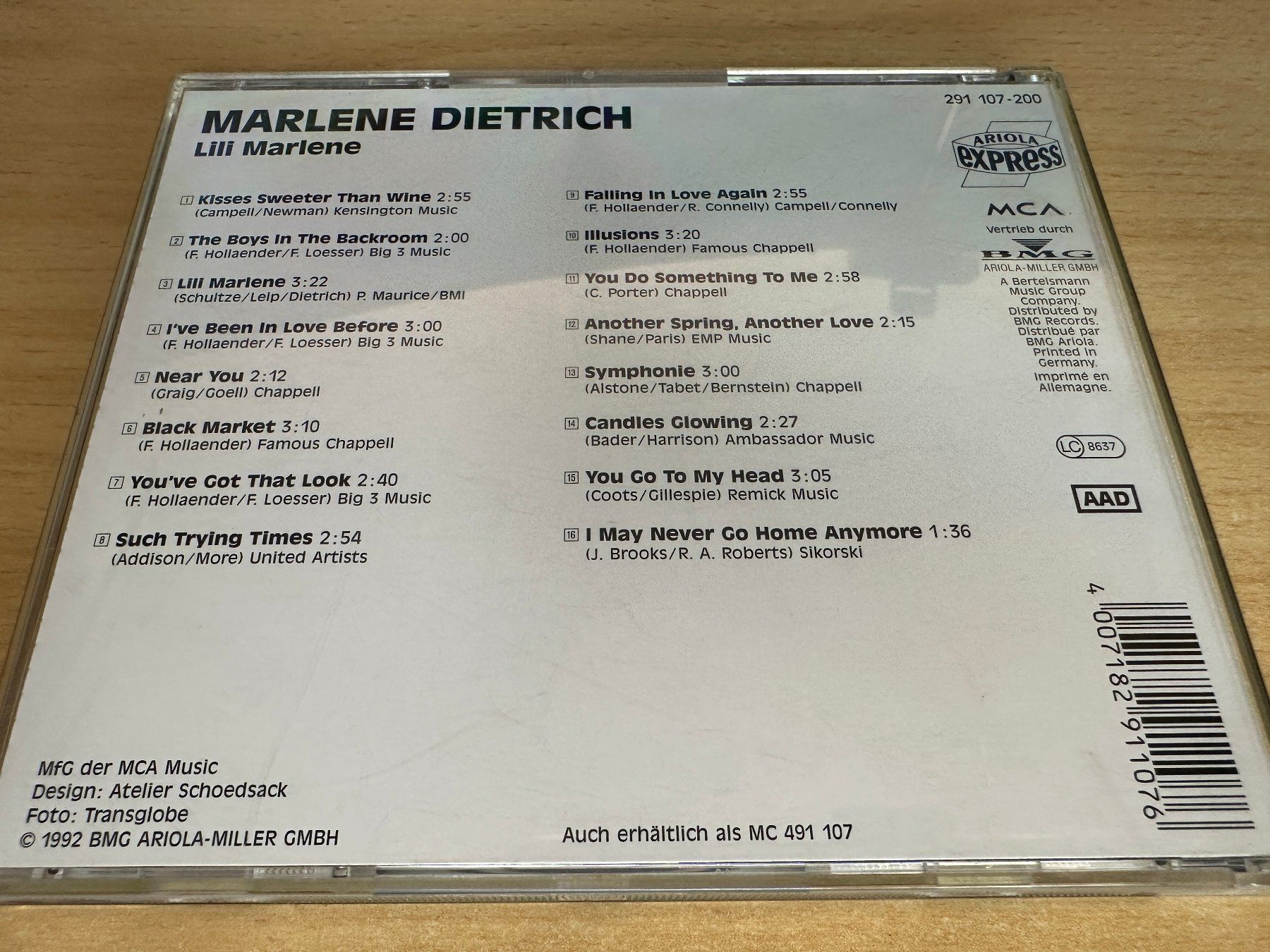 CD: Marlene Dietrich – Lili Marlene – Usato da Rikon im Tösstal venduto da Alpenmutz 1