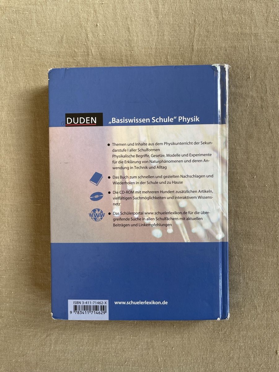 Libri: Duden Physik Basiswissen Schule ( ohne CD) – Usato da Hirzel venduto da carta9 2