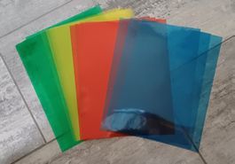 Plastikfolien A4 transparent verschiedene Farben