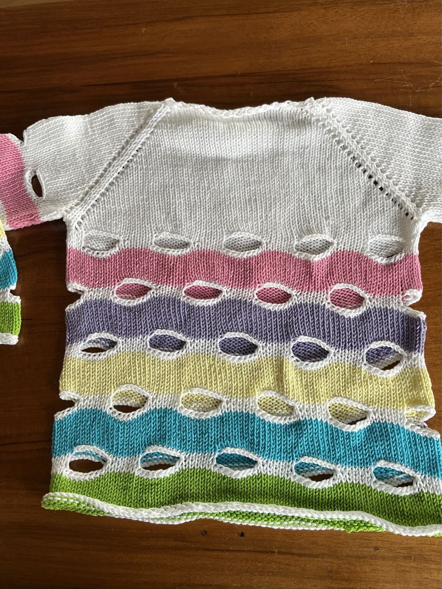 Maglioni & Felpe: Mädchenpullover in Baumwollgarn von Hand gestrickt. – Nuovo (secondo la descrizione) da Hochdorf venduto da la_nationale 2