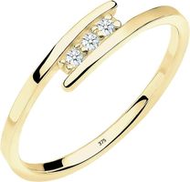 DIAMONDS Ring Women Engagement Ring Trio with Diamond (0.04