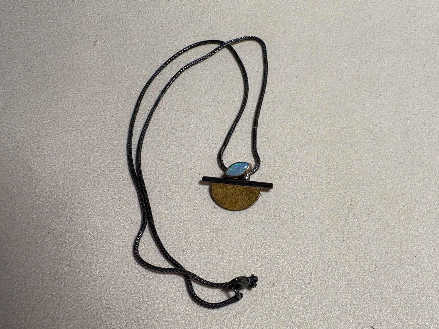 Pendentifs: Kette 44 cm Lang mit OPALANHÄNGER 925 Silber – D'occasion à St. Peterzell par verena40 5