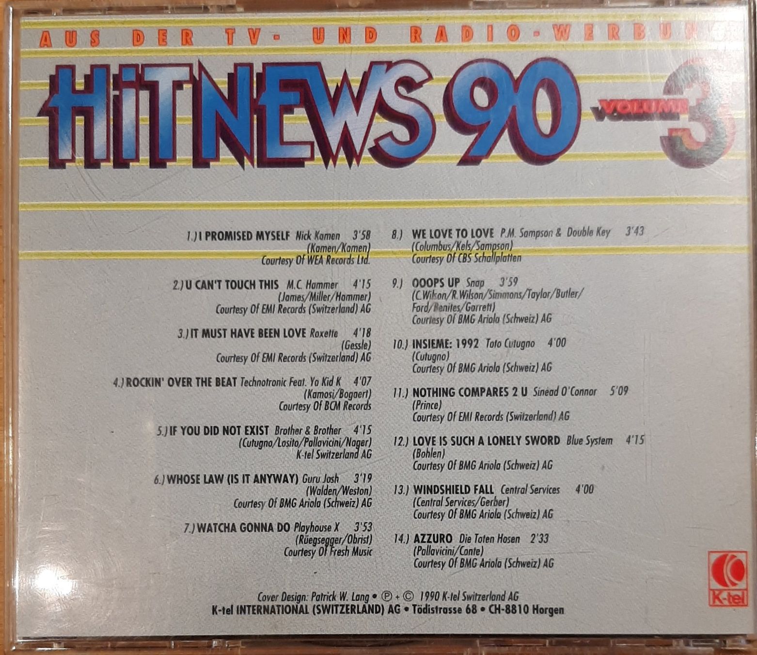 CD: Hit News 90 Vol.3, CD 1990, Hit Compilation, Sampler – Usato da Amriswil venduto da Celini3 1