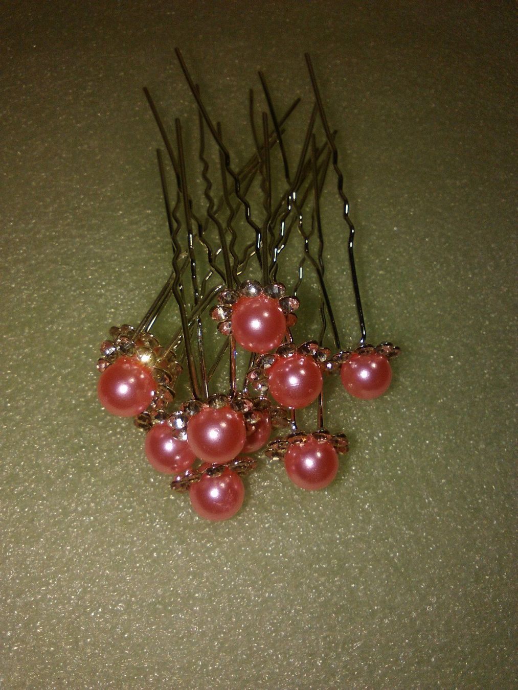 Accessori per capelli: haarschmuck,,,haarklips,,,roserot blumen – Nuovo (secondo la descrizione) da Basel venduto da bijoutrie_4 1